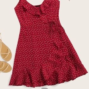 shein red dress